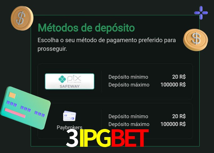 O cassino 3IPGBET oferece uma grande variedade de métodos de pagamento
